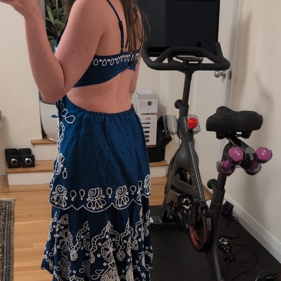 FARM Rio Navy and White Backless Dress - Picture 7 of 9